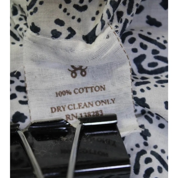 Figue White Black Metallic Embellished Tunic , XXS, Little Oversized, EUC - Picture 5 of 5